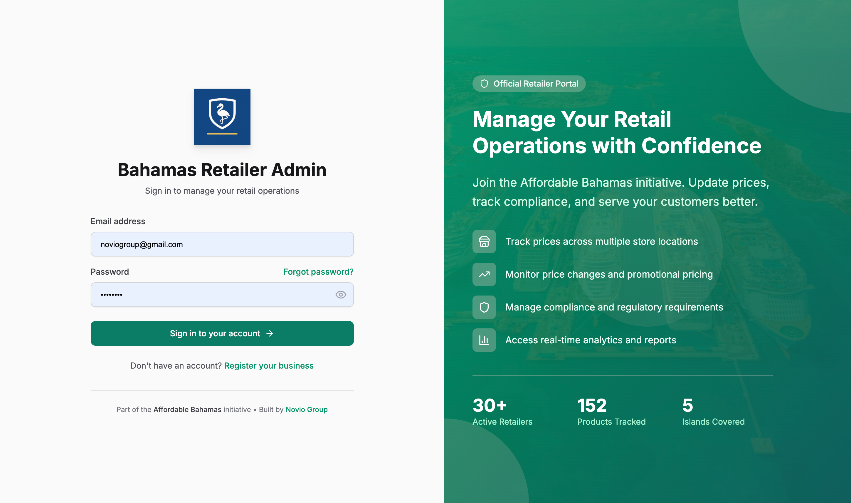 Retailer Registration Portal